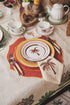 JDD Palm Linen Napkins / Ivory &Terra - Set of 4